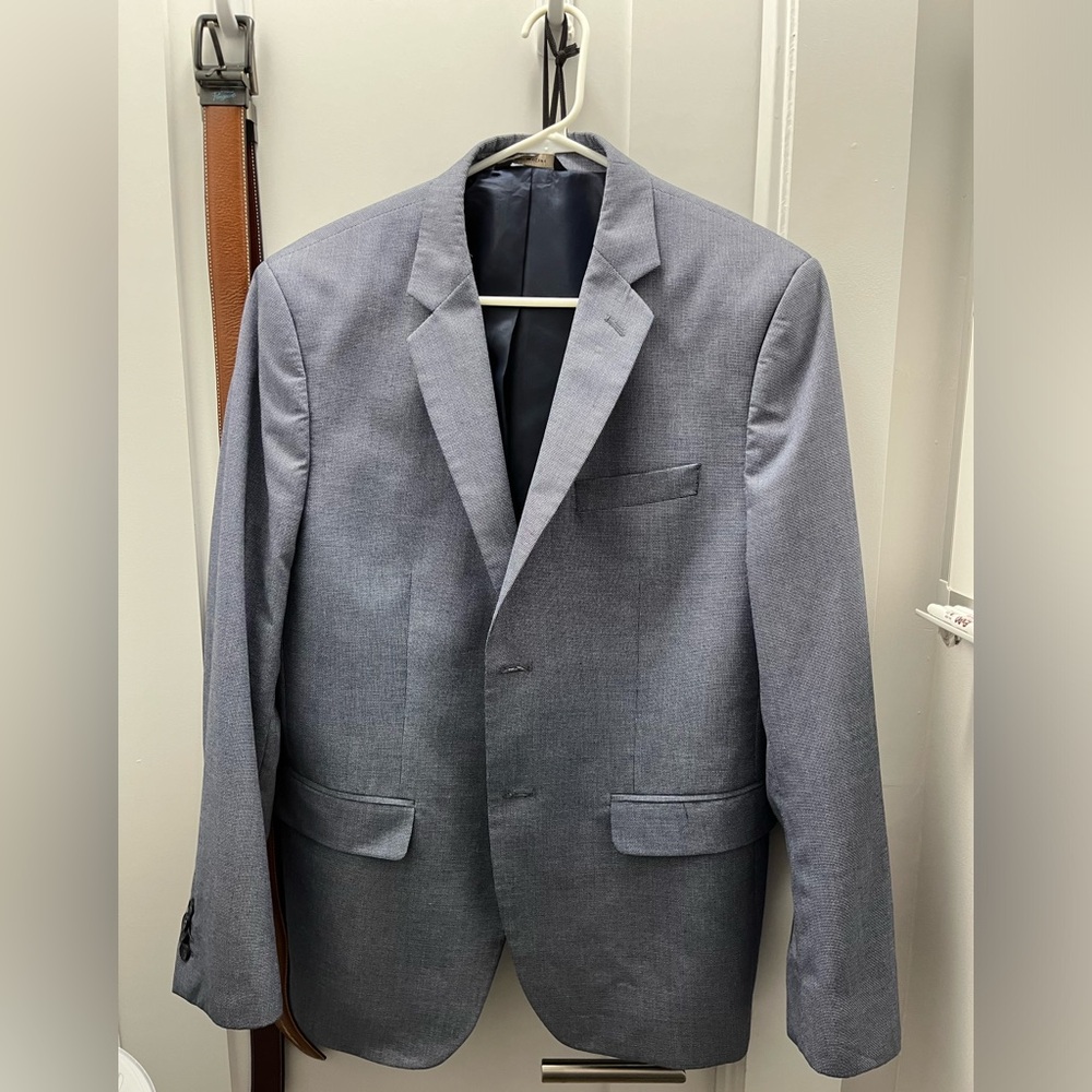 Banana Republic Tailored Fit Blue Patterned Men’s Blazer, 42 Short